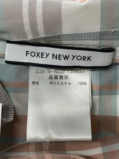 フォクシーニューヨーク フレンチ 33976 スカート 38 マルチカラー チェック柄 フレア ITU6N9OXCWA8