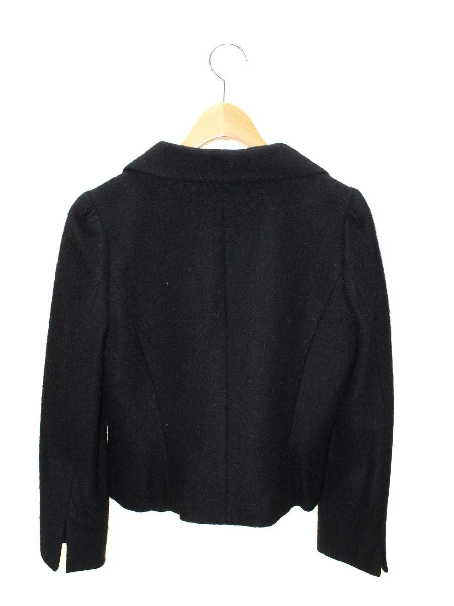 エムズグレイシー 524710 ジャケット 38 ブラック アルパカ混 フラワーボタン IT7LUEPLUWOR