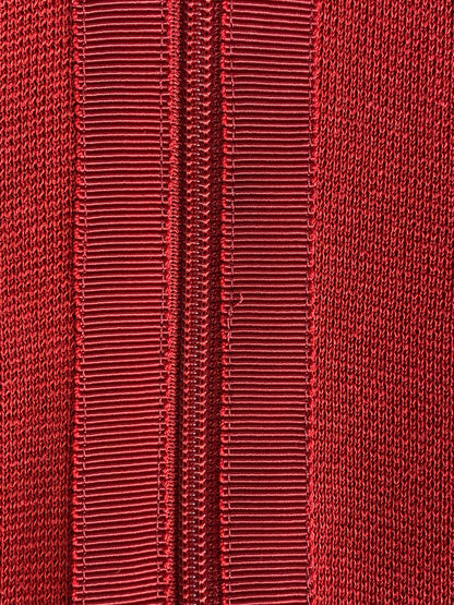 エムズグレイシー Ribbon Zip Cardigan 818523 カーディガン 40 レッド リボン ジップ IT46GBLGNCBN