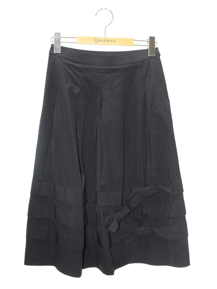 エムズグレイシー 117619 スカート 36 ブラック フレア ITTY2IGIVWTC