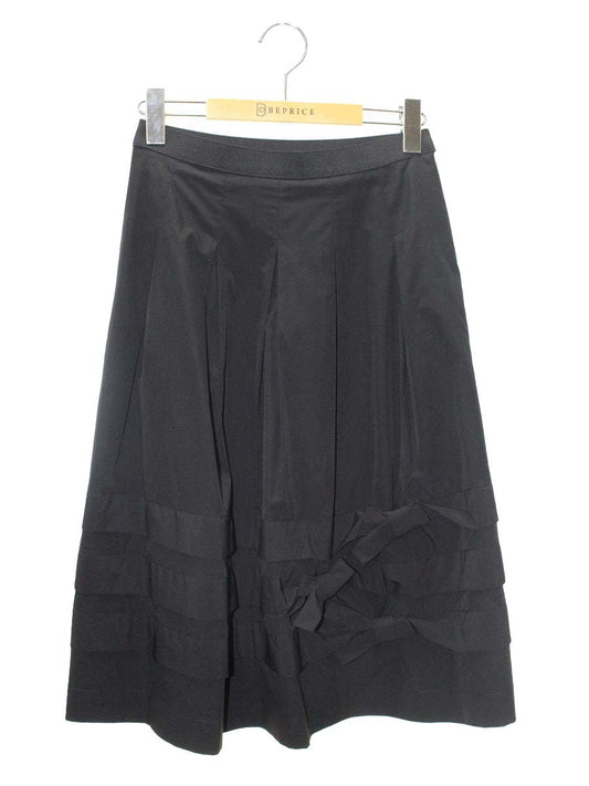 エムズグレイシー 117619 スカート 36 ブラック フレア ITTY2IGIVWTC