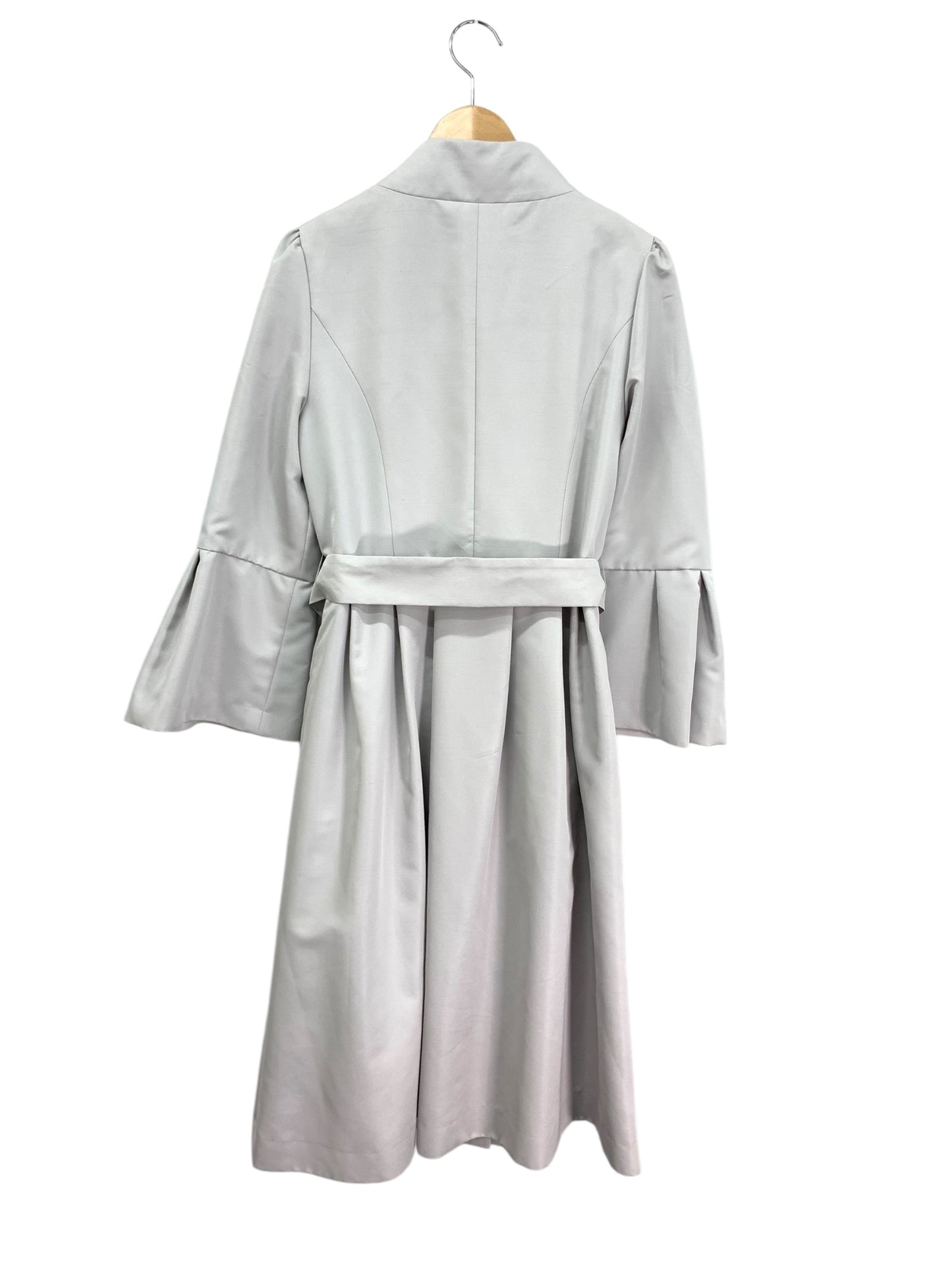 エムズグレイシー 219104 コート 38 グレー シャンタン地 リボン ベルスリーブ ITGH05BFYKKS