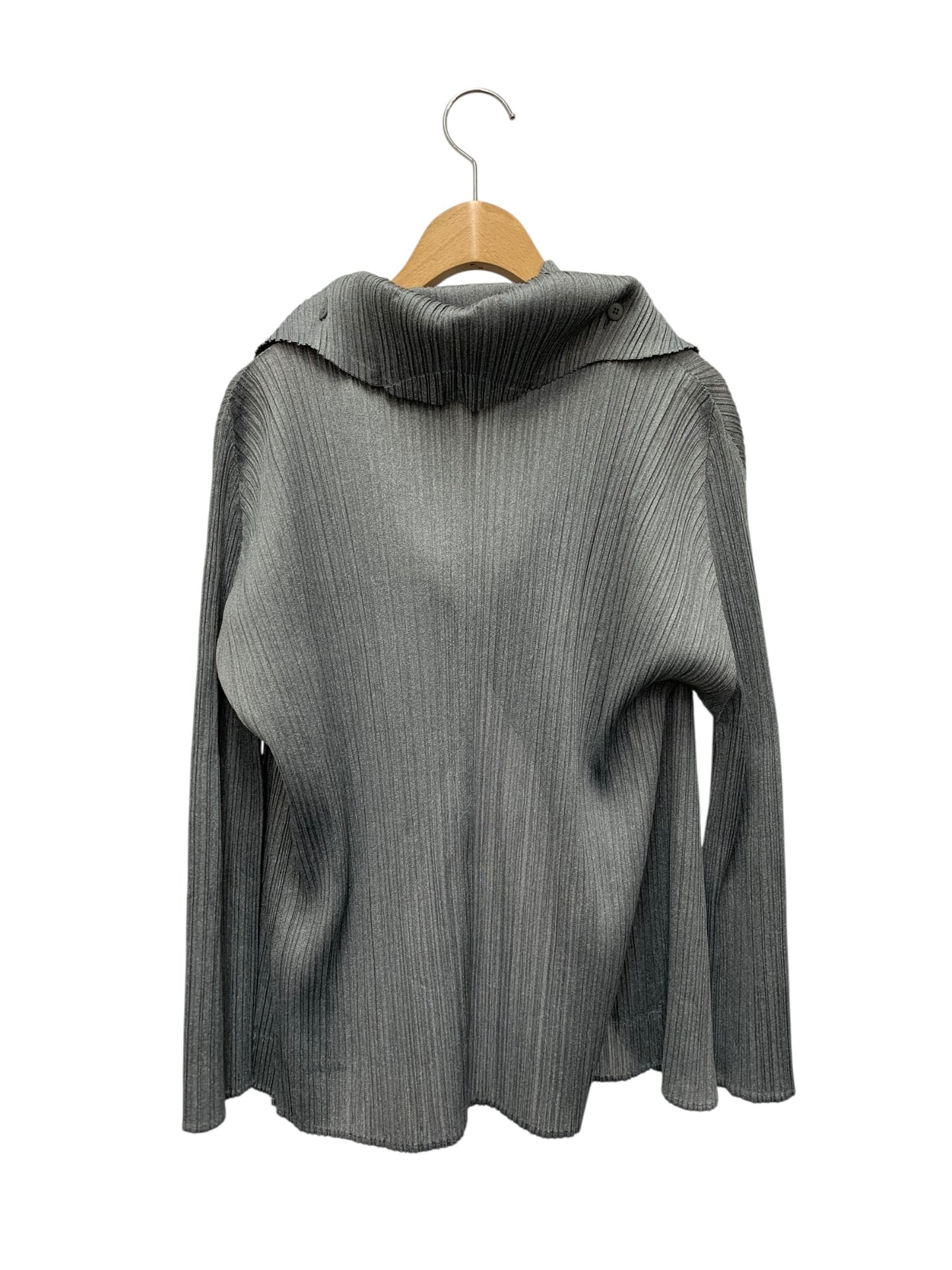 プリーツプリーズイッセイミヤケ PP31-JO155 カーディガン 3 グレー ITMSWZZ8QE7A