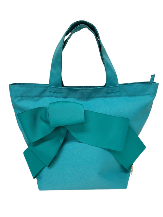 エムズグレイシー 194312 トートバッグ ブルー リボン ロゴチャーム IT1K97TDAU0I