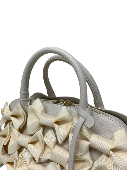 エムズグレイシー 094311 ハンドバッグ ベージュ フェイクレザー リボン ITNM61V378AW