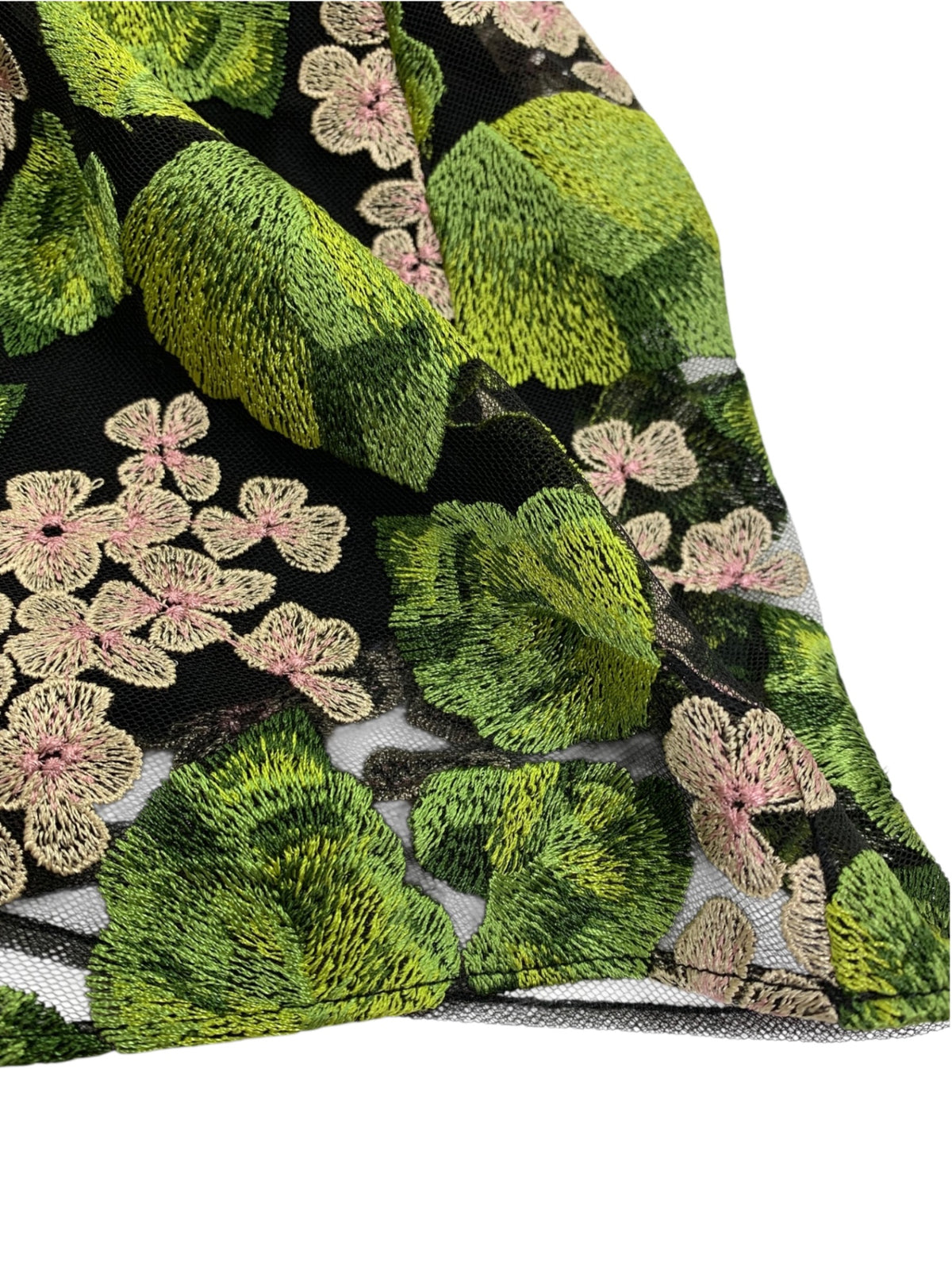 シビラ GDPAD90900 ワンピース SS ブラック 花 刺繍 オーガンジー アジサイ チュール ITWC4O0BFHUK