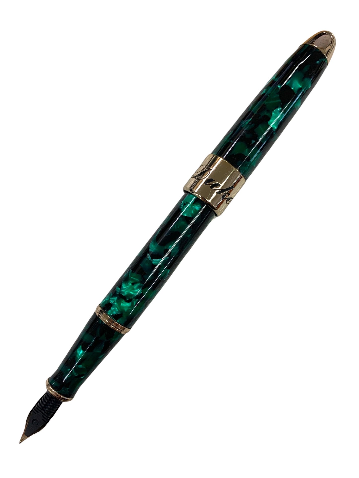 デューク 万年筆 2000 グリーンマーブル グリーン 14K ITBVC4IQNFRM
