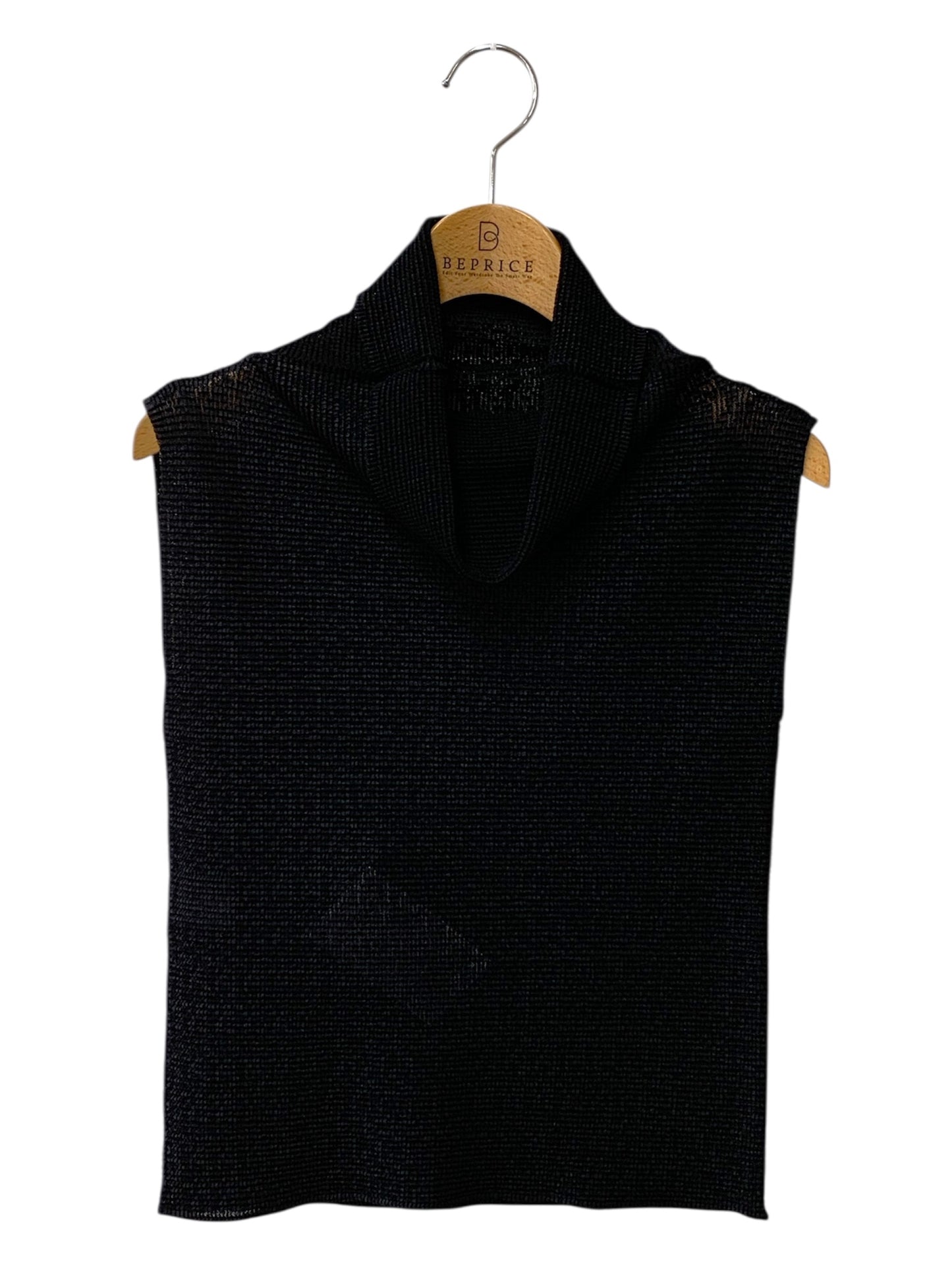 ミーイッセイミヤケ MI31FJ648 ノースリーブカットソー ブラック タートルネック ITOJ09KAECB4