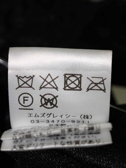 エムズグレイシー リボンテープシアー 110309 チュニック 40 ブラック ITIWHVWN11XN
