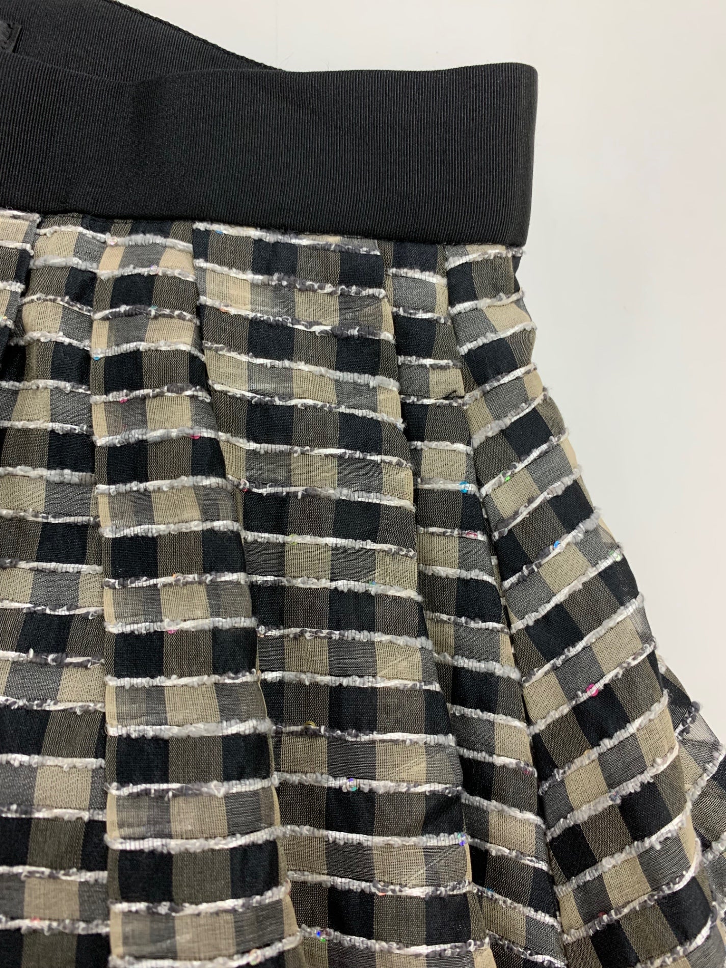 エブール スパークル チェック オーガンジーボリュームスカート 3810500149 40 ベージュ ITOP71Q07Z4E