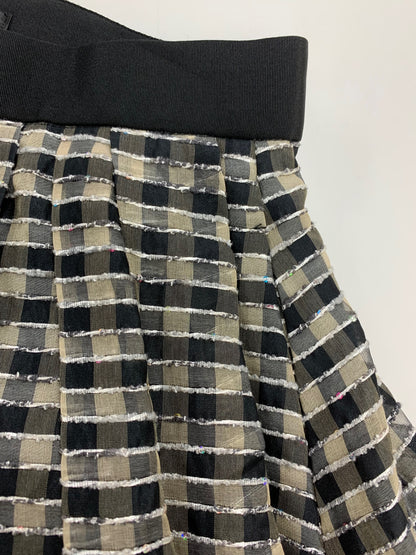 エブール スパークル チェック オーガンジーボリュームスカート 3810500149 40 ベージュ ITOP71Q07Z4E