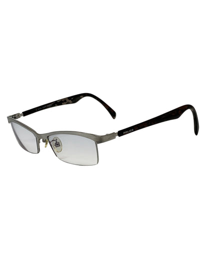 ポリス V8388J メガネ ブラウン スクエア メタルフレーム ITCKR8VV46MH