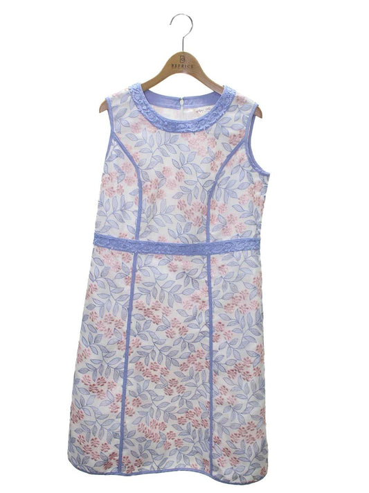 スーパービューティー ワンピース 40 ライトパープル/ピンク フラワーモチーフ 刺繍 IT99PCX2WULS