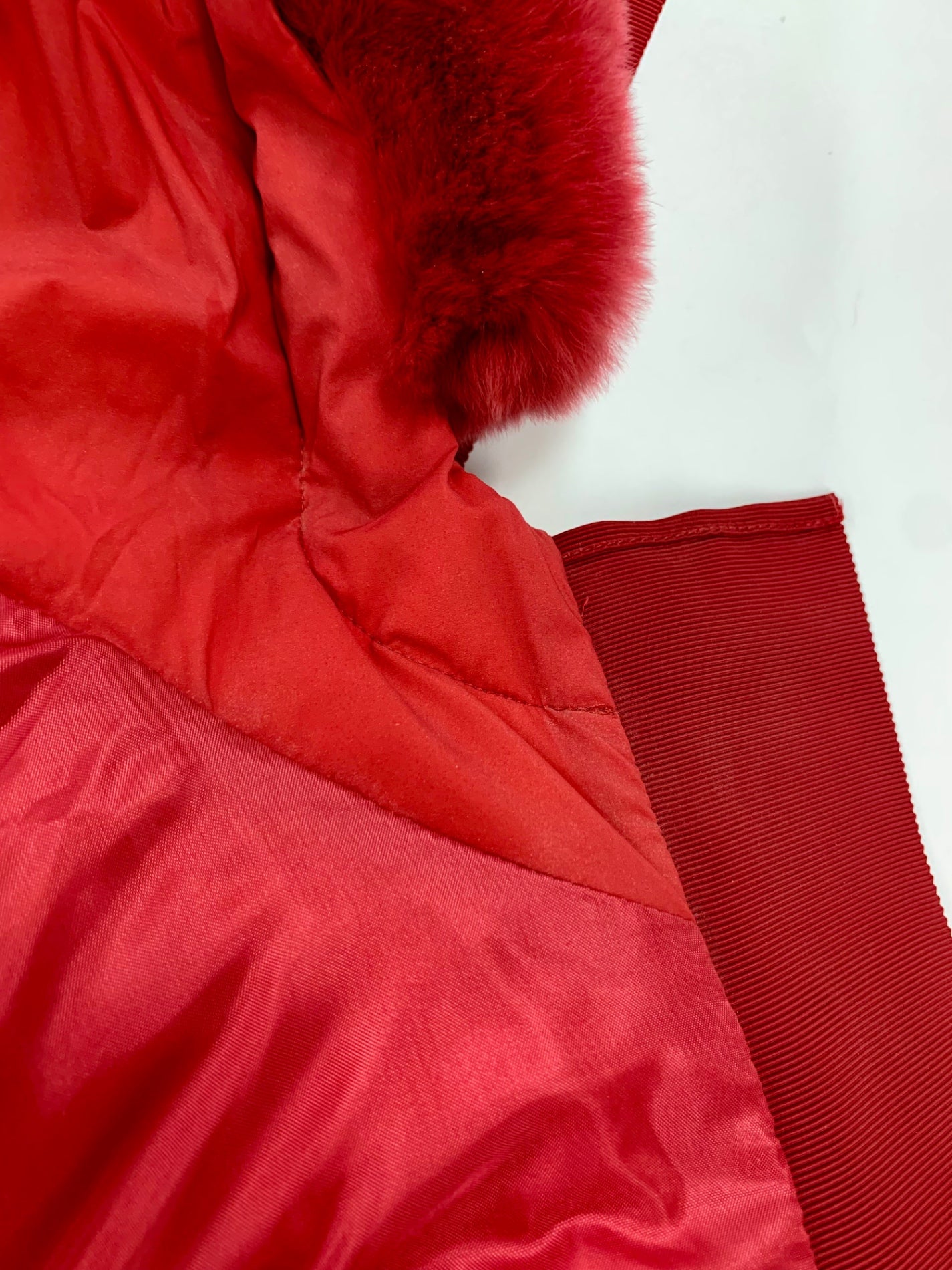 エムズグレイシー 919511 ダウンコート 38 レッド レッキスファー 2way カメリア ダブルジップ IT0ENOOIQ1IP