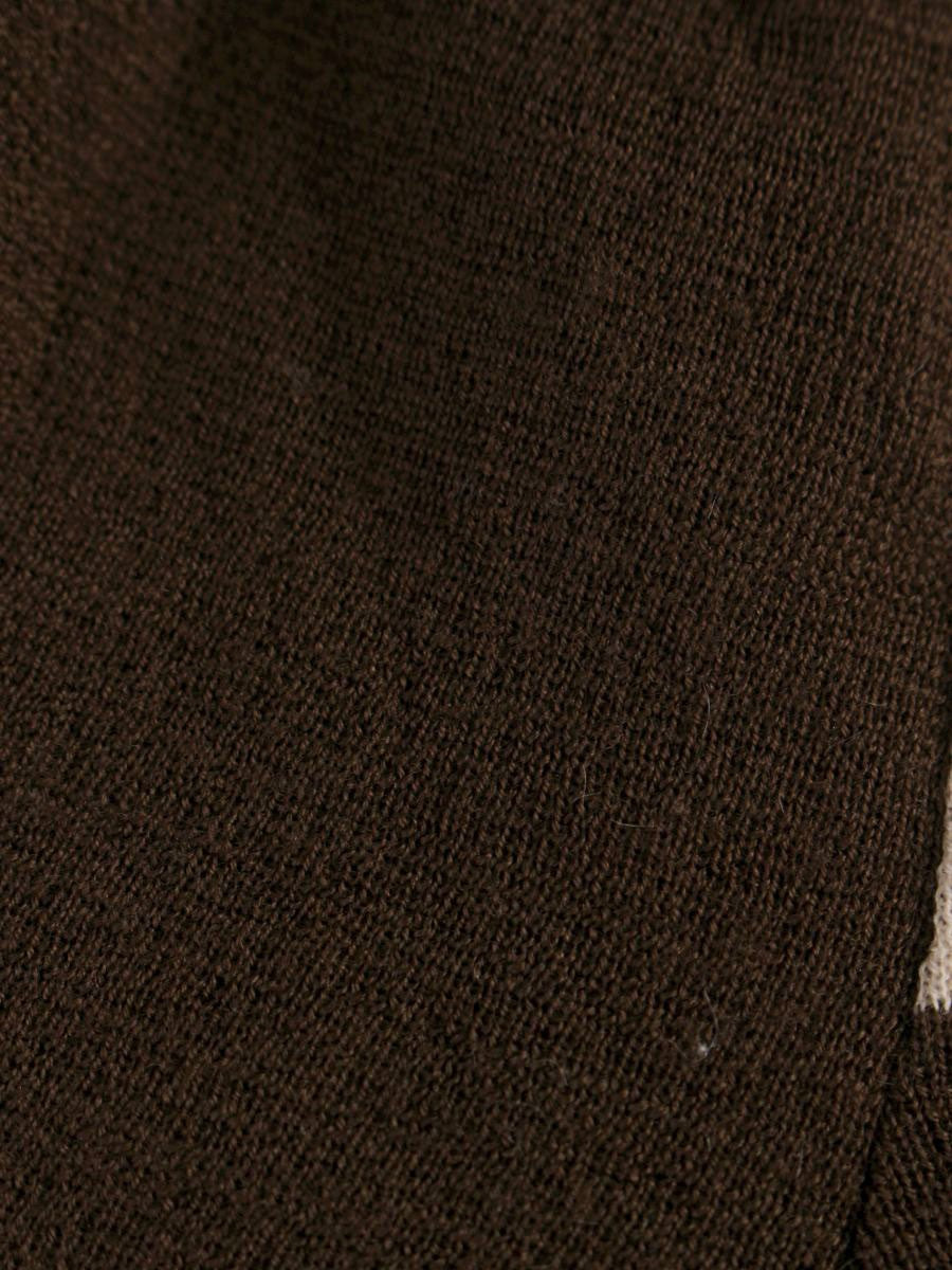 エムズグレイシー 528531 ニット セーター 38 ブラウン スパンコール リボン柄 ITK2G7DFL9HL