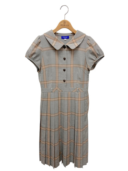 ブルーレーベルクレストブリッジ 55J17-624-07 ワンピース 36 グレー チェック プリーツ IT9QP251J4C8