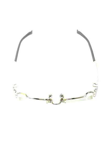 フォーナインズ O-32T メガネ シルバー/グレー メタルフレーム ハーフリム スクエア ITFWOXJJLLBG