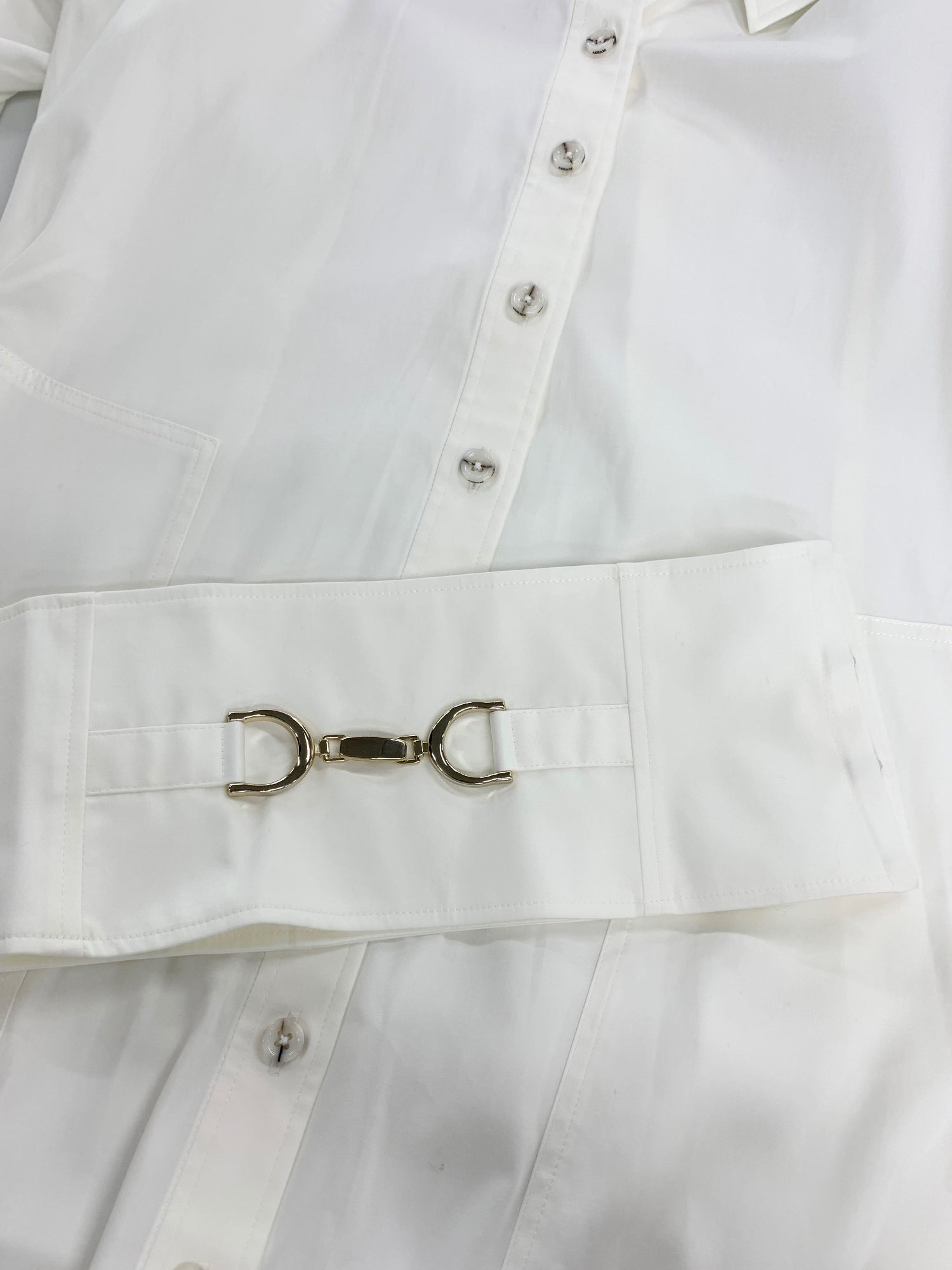 ADEAM アディアム　シャツワンピース ドレス　ホワイト アディアム Museum Dress ミュージアム ドレス 43130 シャツワンピース