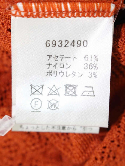 ルネ 6932490 ニット 36 オレンジブラウン 肩フリル IT68WKBK7QFM