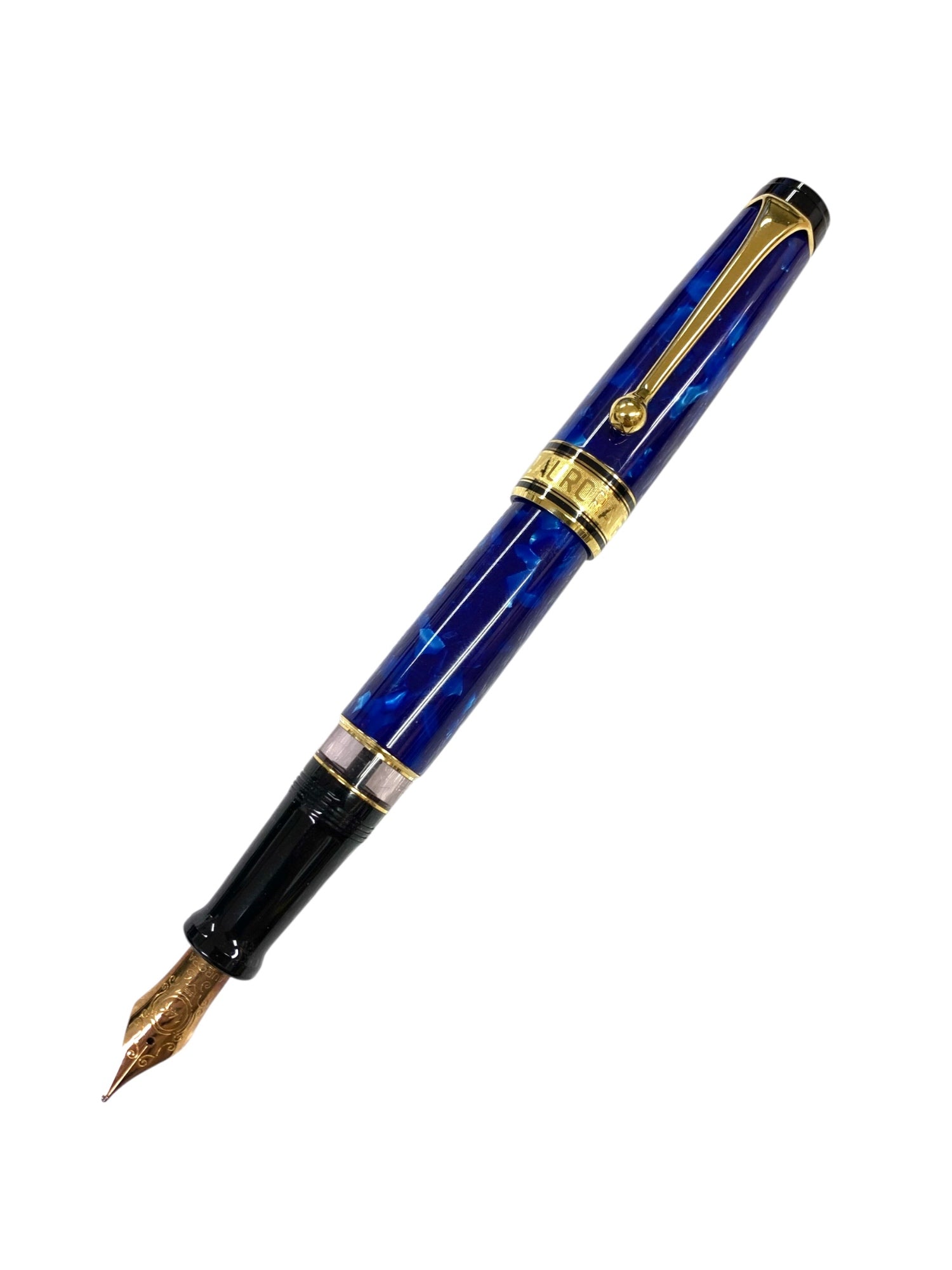 アウロラ 万年筆 オプティマ ブルーGT ブルー B 14K | 中古ブランド品