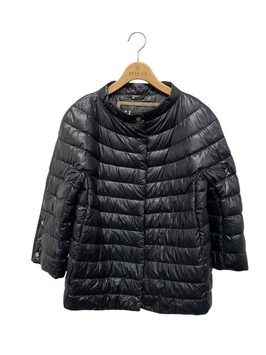 ヘルノ ウルトラライト ダウンジャケット PI001650D  40 ブラック スタンドカラー 七分袖 ITF9DFBQ7BA0