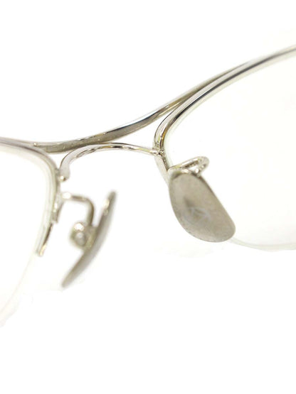 フォーナインズ S-640T 眼鏡 メガネ シルバー/グレー コンビフレーム ハーフリム スクエア ITPQ3ZFPEHR0