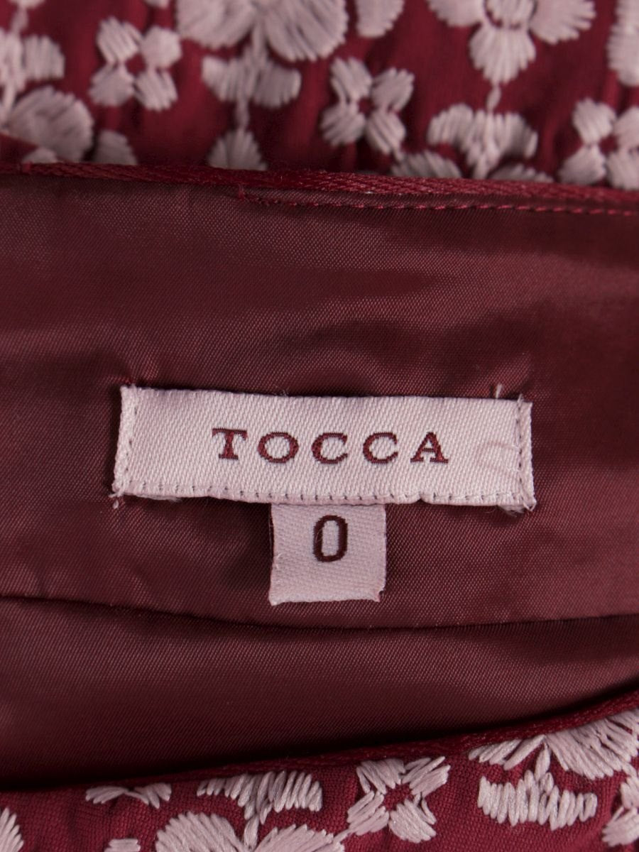 トッカ OPTOHA0250 ワンピース 0 パープル フラワーモチーフ 刺繍 IT55BWDK4E96