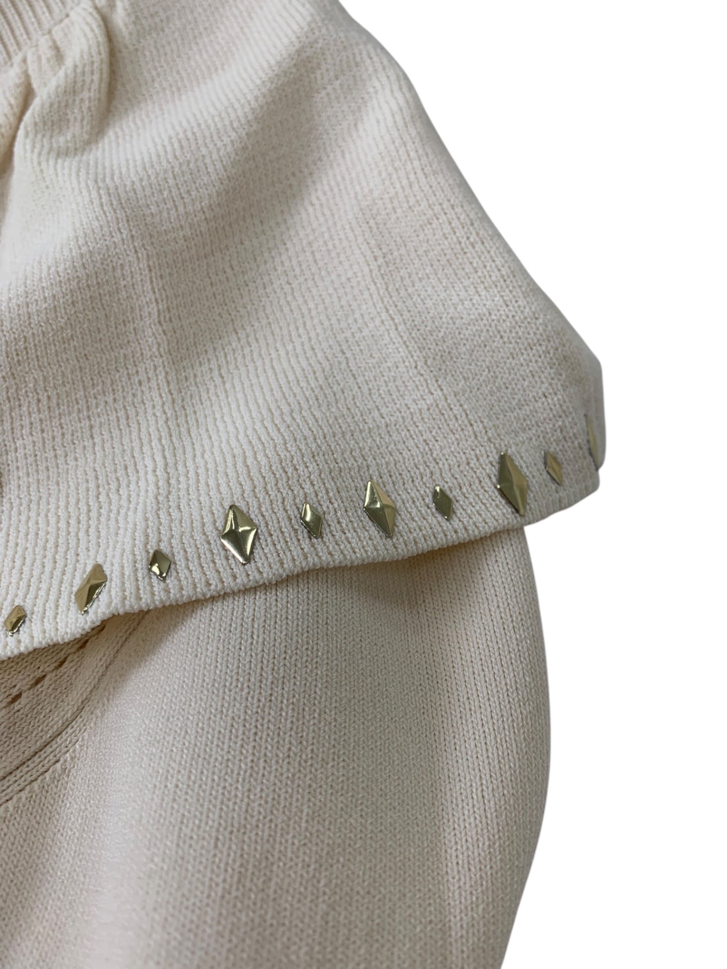 セルフォード CWN0214077 ワンピース 36 ベージュ ニット 衿ビジュー ITL8TSQMLKYW