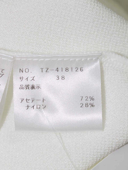 エムズグレイシー 袖レーシー 418126 ニット 38 ホワイト ITM30K5801TN 【SALE】