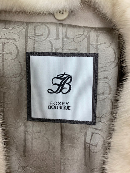 フォクシーブティック 39265 コート 38 ベージュ カシミヤ ミンクファー ITVT3ERRGVEO