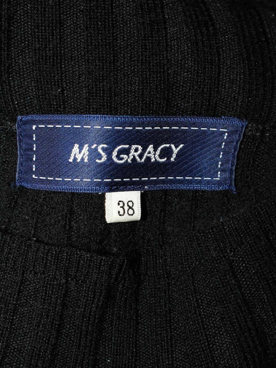 エムズグレイシー 118622 ニット 38 ブラック ウール リボン ITMWUDDIEGM8