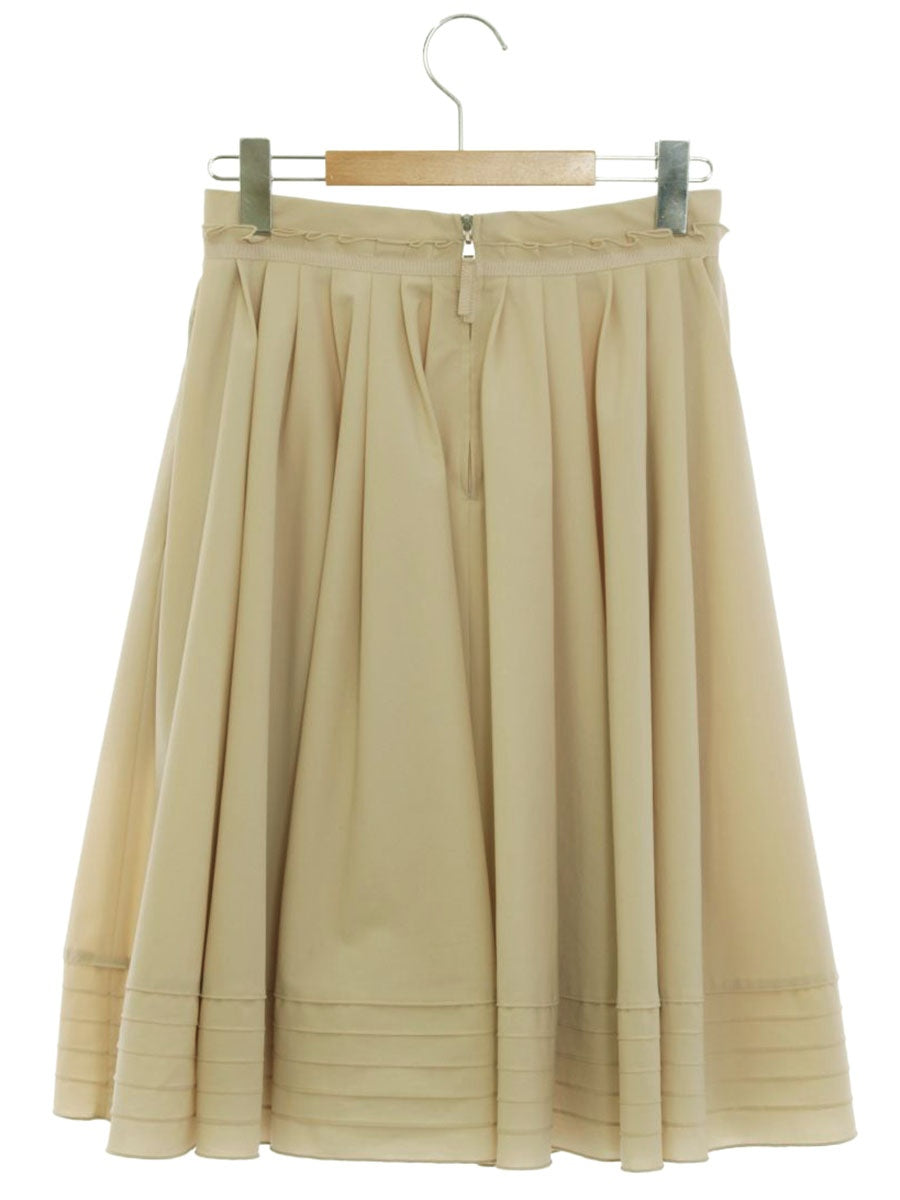 フォクシーニューヨーク 22731 スカート 40 ベージュ フレアー ティアード ITA8TBEEJ22O