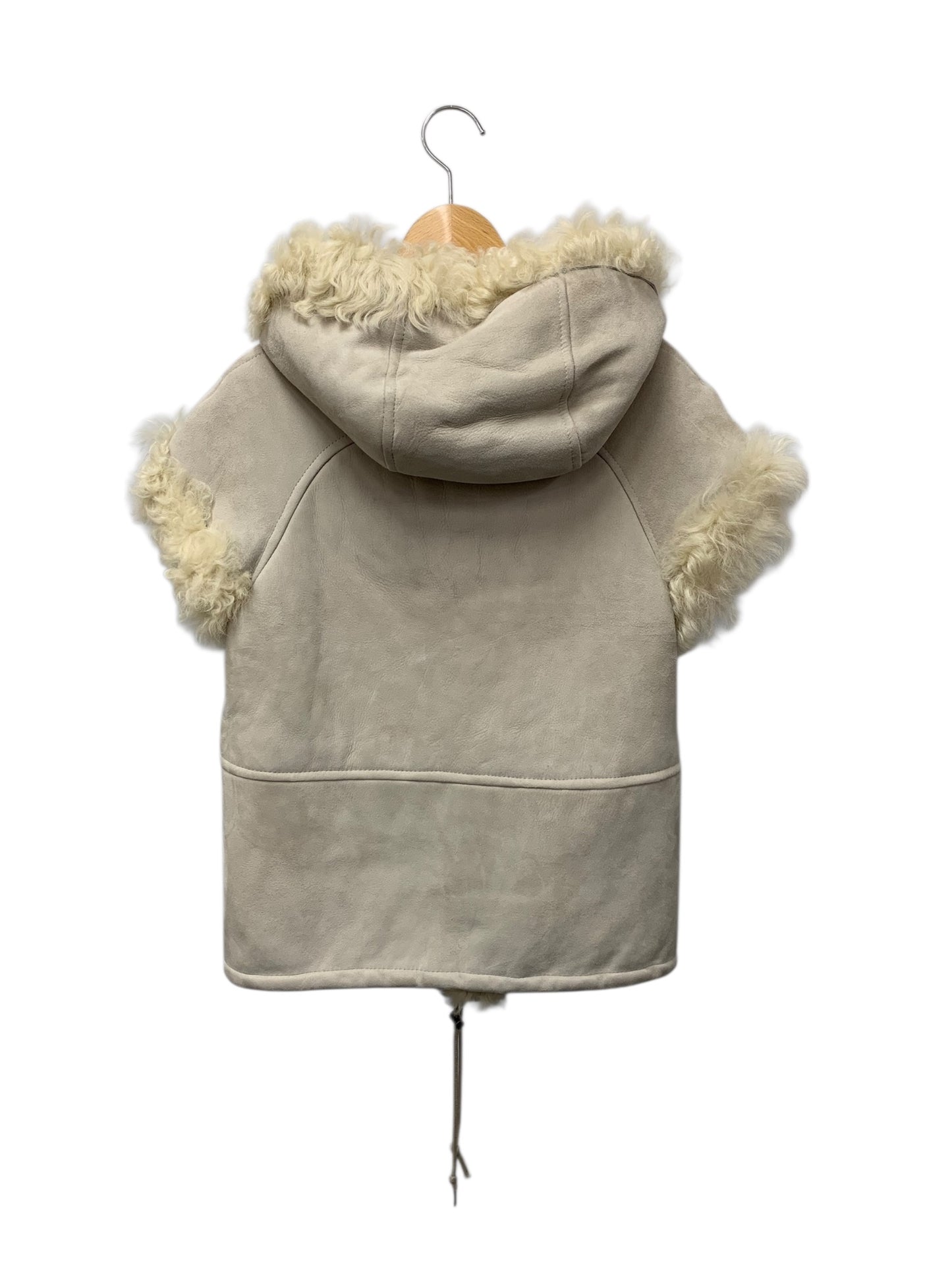 セオリー 01-9402916 ベスト 2 グレー ムートン ファー フーディ ITI57VYBQ5GW