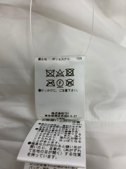 アドーア パディッド 531-4250901 ダウンベスト 38 ホワイト フーディ ジップアップ ITEBFS7MBLO2