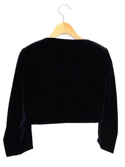ルネ LIMITED EDTION 6133080 ジャケット 34 ブラック ベロア ノーカラー リボン ITQZMI003Q6G