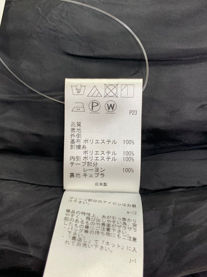 トッカ OPTOIS0120 ワンピース 2 ブラック フラワーモチーフ 刺繍 プリーツ オーガンジー ITTQTWFK1R1W