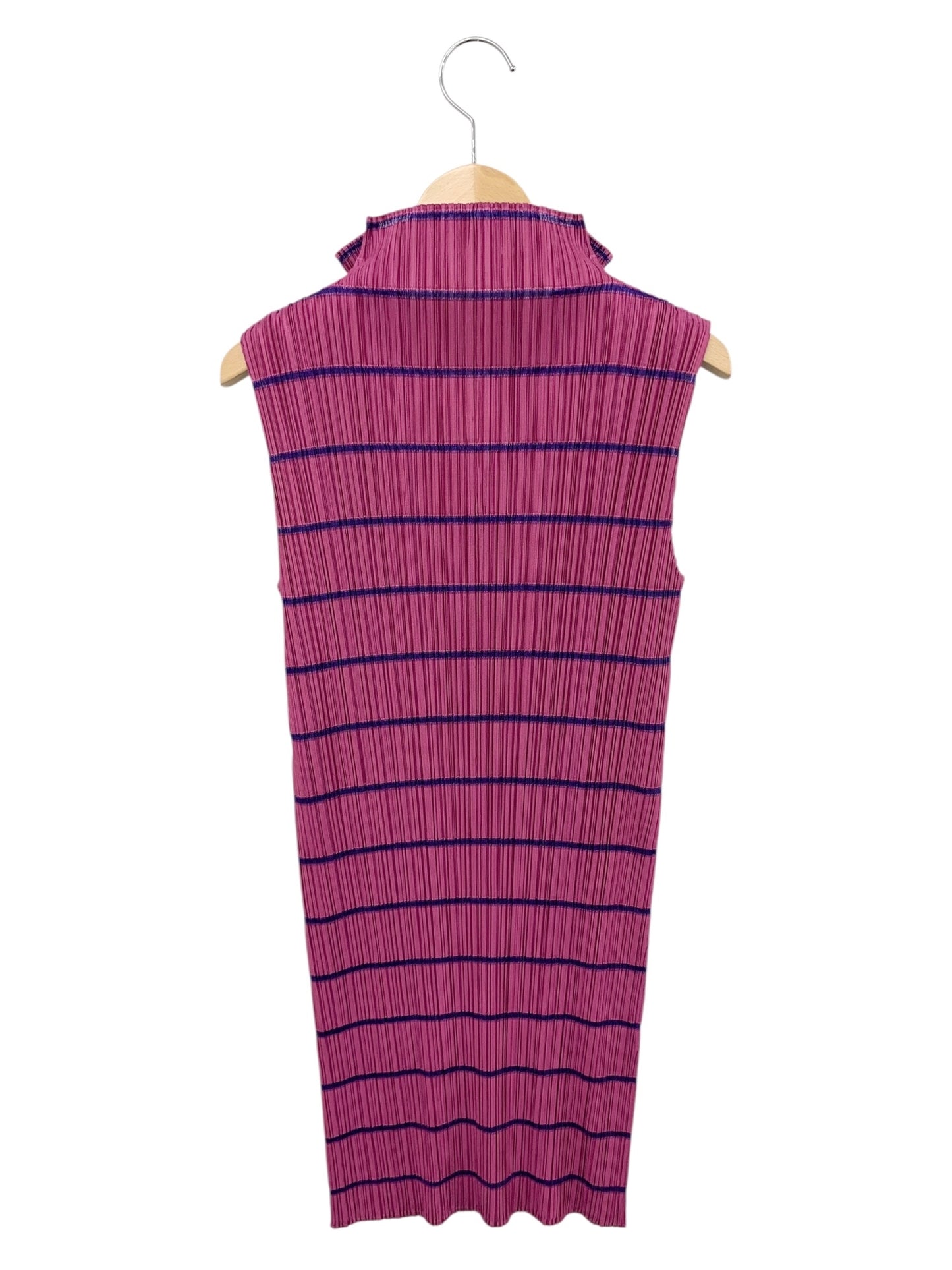 プリーツプリーズイッセイミヤケ  PP31-JT780 トップス 3 パープル ストライプ プリーツ ITG3XJOX9QJD