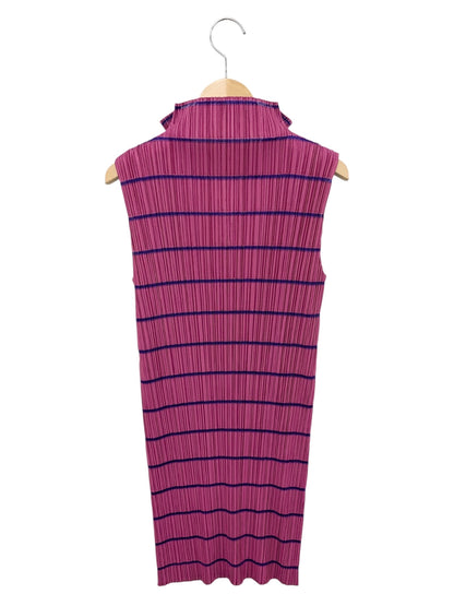 プリーツプリーズイッセイミヤケ  PP31-JT780 トップス 3 パープル ストライプ プリーツ ITG3XJOX9QJD