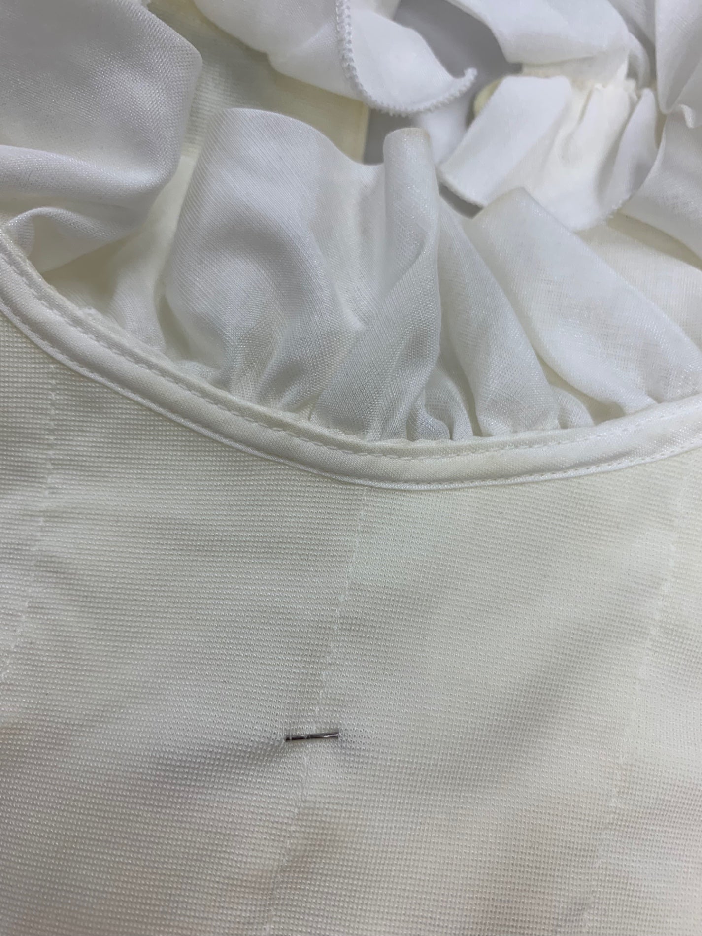 エムズグレイシー 815512 Tシャツ カットソー 38 ホワイト フリル ITXECEQ1RA6M