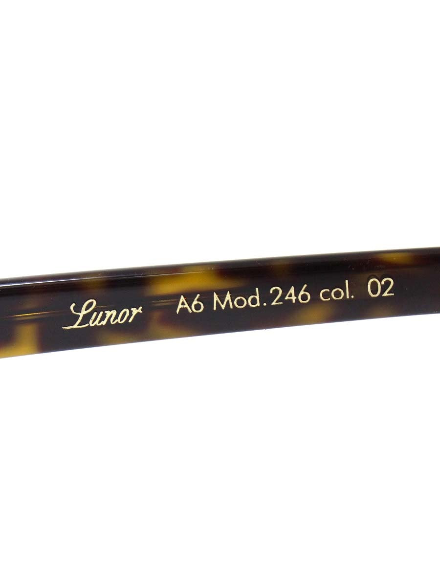 ルノア Lunor A6 mod.246 メガネ ブラウン セルフレーム フルリム ウエリントン ITSYMKGFZCWE