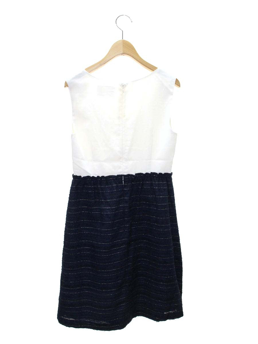 チェスティ 5S515 ワンピース 1 ホワイト/ネイビー 切替 ビジュー ITMJWYY7BGEI