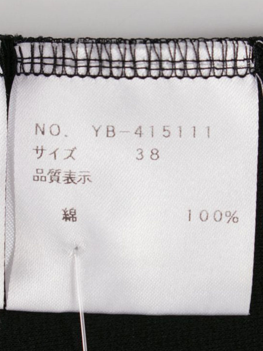 エムズグレイシー カットソー 415111 トップス 38 ブラック スパンコール リボン ITAGAV0DLMRC