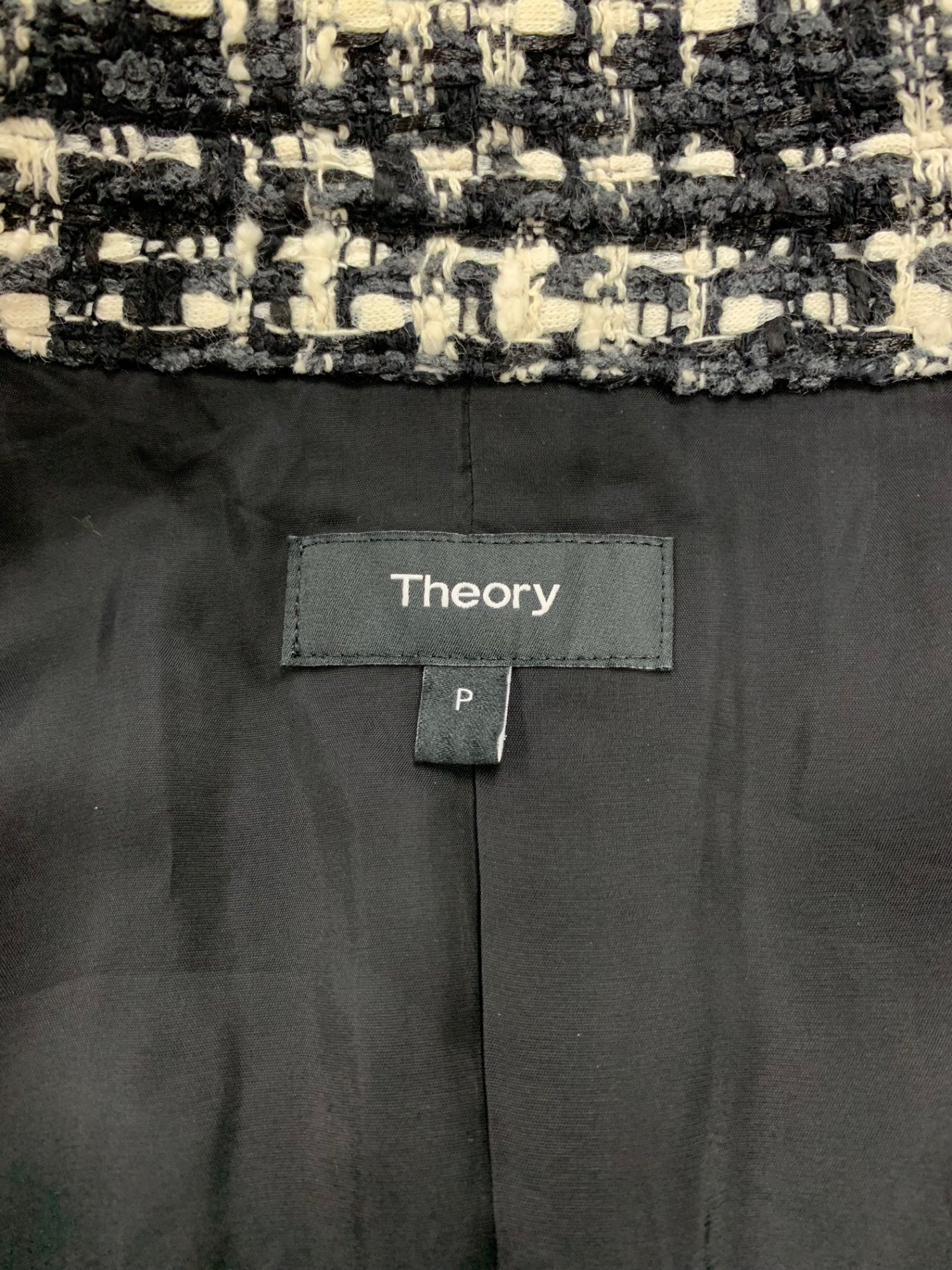 セオリー 01-0109601-054-901 コート ブラック ツイード ITHAPR1OM9NC