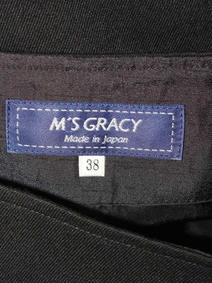 エムズグレイシー Asymmetry Skirt 817565 スカート 38 ブラック ウール混 ITWRLAZLTDCN