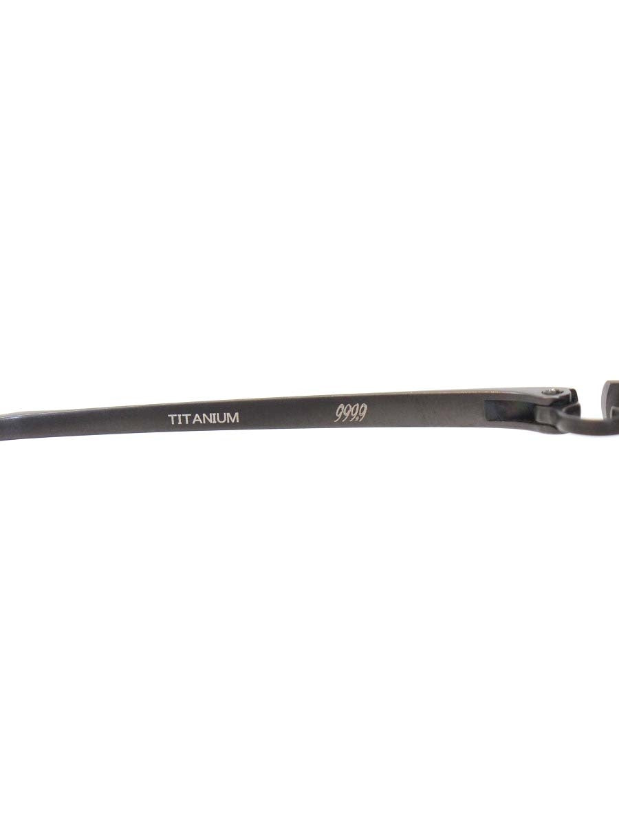 フォーナインズ S-306T メガネ グレー メタルフレーム ハーフリム スクエア ITDC8LN75AY8
