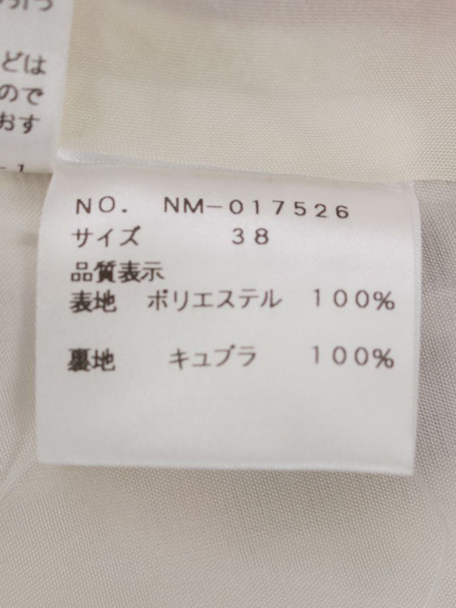 エムズグレイシー ゴブラン調プリントタックスカート 017526 38 ホワイト/ピンク IT51N4XUO97R