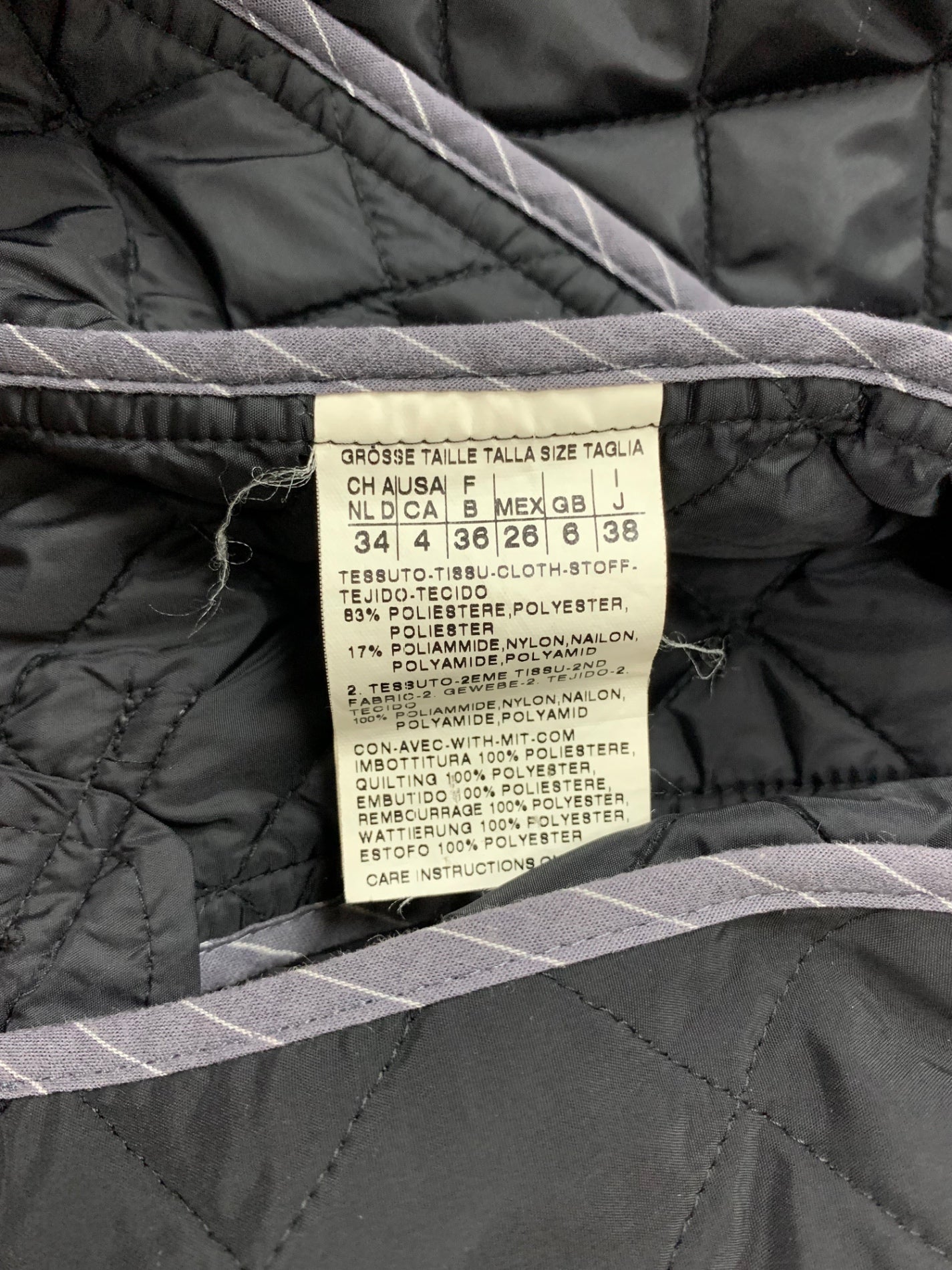 ウィークエンドマックスマーラ 54860289 コート 38 ブラック キルティング IT95OJ65YCI6