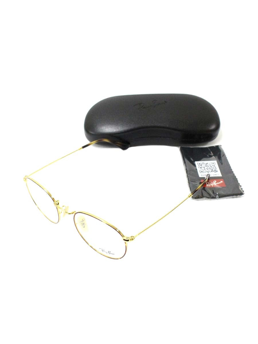 レイバン RB3447V メガネ ゴールド/ブラウン ラウンド メタル オプティクス ITVGRBAVDRZ1