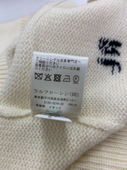 【近年モデル】ラルフローレン PURPLE LABEL Polo ベア カシミヤ セーター テニス L ホワイト カシミヤ ITW826155ROW