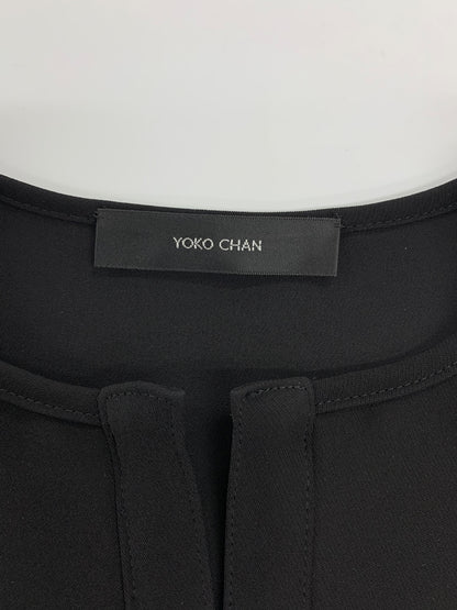 ヨーコチャン YCD-223-877 ワンピース F ブラック スリットライン コンフォータブル ドレス IT3IQ88SPQCQ